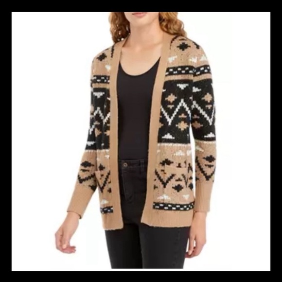 True Craft Long Sleeve Western Print Open Front Cardigan M NWT - Picture 1 of 7